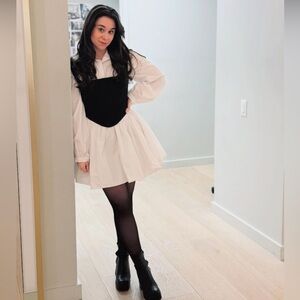 Commence Bubble Hem Mini Shirt Dress